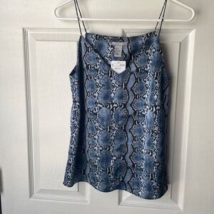 H&M Snakeskin Spaghetti Strap Top - Size 4 NWT